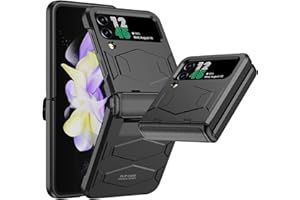 Vizvera Case for Samsung Galaxy Z Flip 4 Phone Case with Hinge Protection, Z Flip 4 Armor Case- Silicone All-Inclusive Shockproof Case for Samsung Galaxy z flip 4 2022-Black