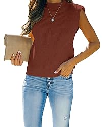 Amarmia Women's Mock Neck Knit Sweaters Vests