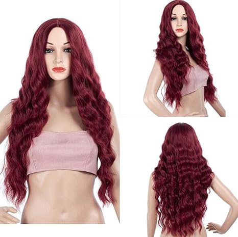 Amazon Co Jp ロングカーリーヘアウィッグ ロングウェーブレッド合成ヘア ウィッグコスプライウィッグヘットレジスタンスウィッグ 女性用高品質ウィッグ ロングカーリー ビッグwvy ウィッグヘアロングwvyパフィー合成ヘアウィッグ Home Kitchen