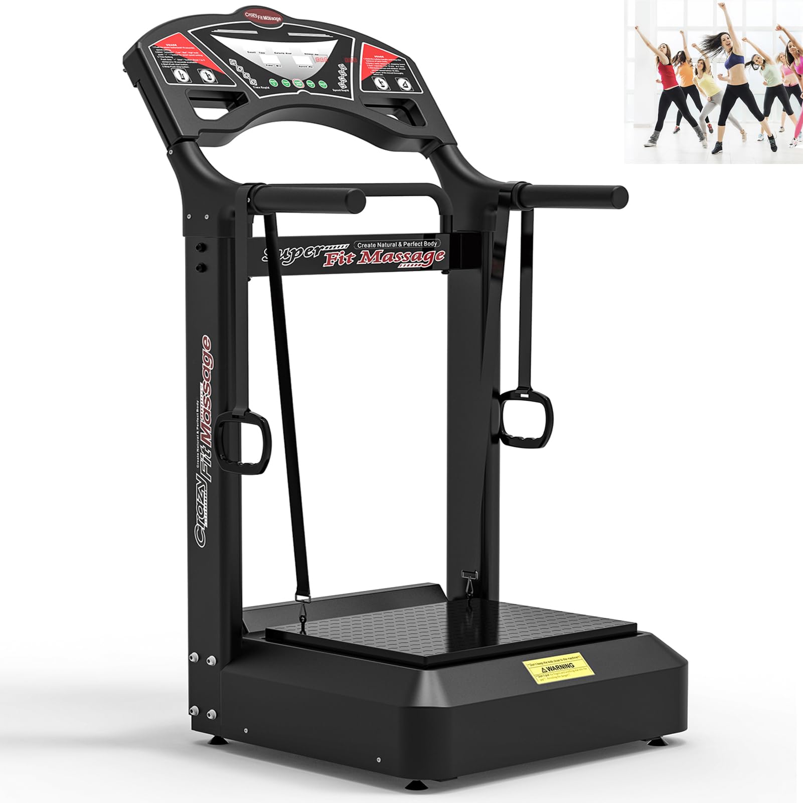 HNLIY Vibration Platform Workout Machine, Heavy Duty Recovery Whole Body Circulation Vibration Plate 400bl Support for Home Trainer Gym Equipment (Black)