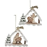 German Nativity Ornaments, 2 Assorted