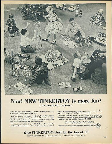 Now! New Tinkertoy is more fun! For practically everyone ad 1955