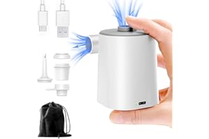 LiltsDRae Mini pompe à air portable pour gonflables, électrique de type C, rechargeable, se gonfle rapidement pour flotteurs 