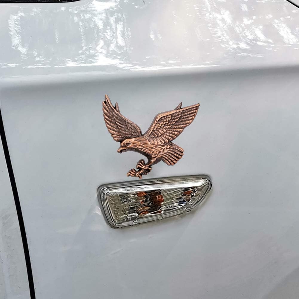 Amazon Co Jp 3dメタルイーグル カーエンブレムステッカー クロム製 自動車バッジステッカー バンパー デカール 車 Suv トラック オートバイ用 3 X 2 6 ゴールド Ztg009 ホーム キッチン