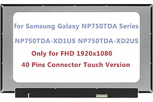 ARUISIFX 15.6" Replacement for Samsung Galaxy NP750TDA Series NP750TDA-XD1US NP750TDA-XD2US LCD Screen Replacement Display Panel FHD 1920x1080 (Only for Touch)
