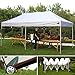 Eurmax USA Premium 10'x20' Pop-up Canopy Tent Commercial Instant Canopies Shelter with Heavy Duty Wheeled Carry Bag Bonus 4 Sand Bags(White)