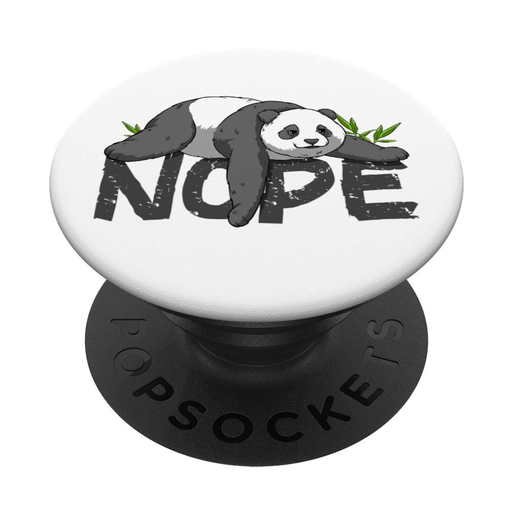 Nope Not Today Lazy Panda Animal Lover PopSockets Swappable PopGrip