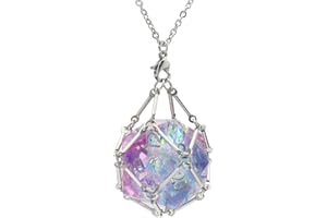 PJOY DND Necklace Empty Dice Cage for D20 Dice D&D Compatible with Dungeons and Dragons Gamers DND Gifts-Silver