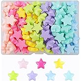 FAZHBARY 105 PCS 7 Color Resin Stars Flatback No Holes Plastic Mini Star Bulk Cute Resin Embellishments for Crafts Accessories
