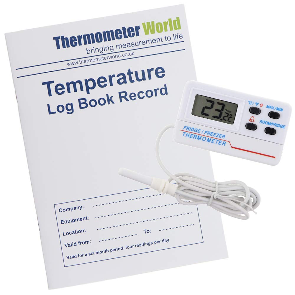 Libro de registro de temperatura con termómetro digital para ...