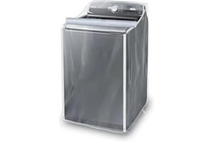 IndigoTempest9 Washer and Dryer Covers - Washing Machine Cover for Top Load and Front Load - Waterproof and Dustproof with Smooth Zipper (Transparent-29 x 28 x 40 Inches)