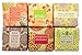 Greenwich Bay TROPICAL FRUIT Soap Sampler Gift Set, Mini Shea Butter Soap Set Scents - Ginger Mango, Peach, Lemon Verbena, Black Currant, Pomegranate and Pineapple (6 x 1.9 oz)