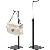 Josmimic 2 Pack Purse Holder Handbag Display Stand: Hanger Rack Showing Bags, Purses, and Wreath, Adjustable Black Hook Stand for Tabletop, Closet, Desk, and Retail Use for Vendors