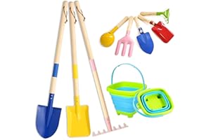 Kids Garden Tool Set Toy, Collapsible Bucket and Shovels Gardening Tools Set for Kids, Outdoor Summer Yard Lawn Digging Weed 
