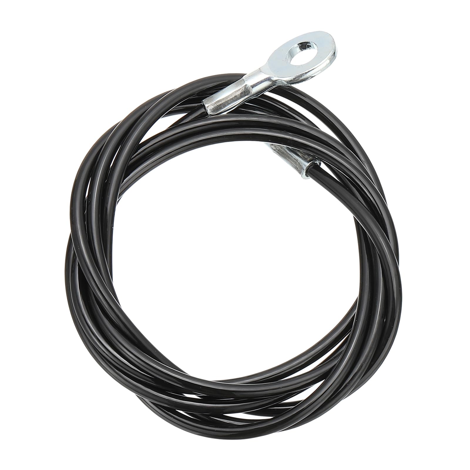 PATIKIL Pulley Cable, Adjustable Fitness Cable Pulley System Replacement Thick 4mm Heavy Gym Cable Pulley Attachment for Home Cable, Black (C-2m)