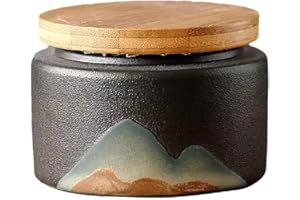 NS Online Black Small Keepsake Urn for Human Ashes - Lovely Sharing Ceramic Small Urn, Honor Your Loved One Lost - Qnty 1