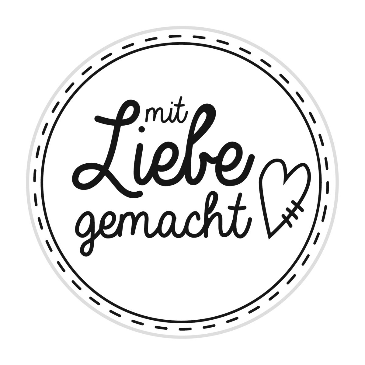 Knorr Prandell Stamp Wooden Round Motif Size Approx. 3.2 cm Theme: Made with Love