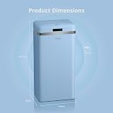 Swan SWKA4500BLN Retro 45L Square Sensor Bin Blue view 6