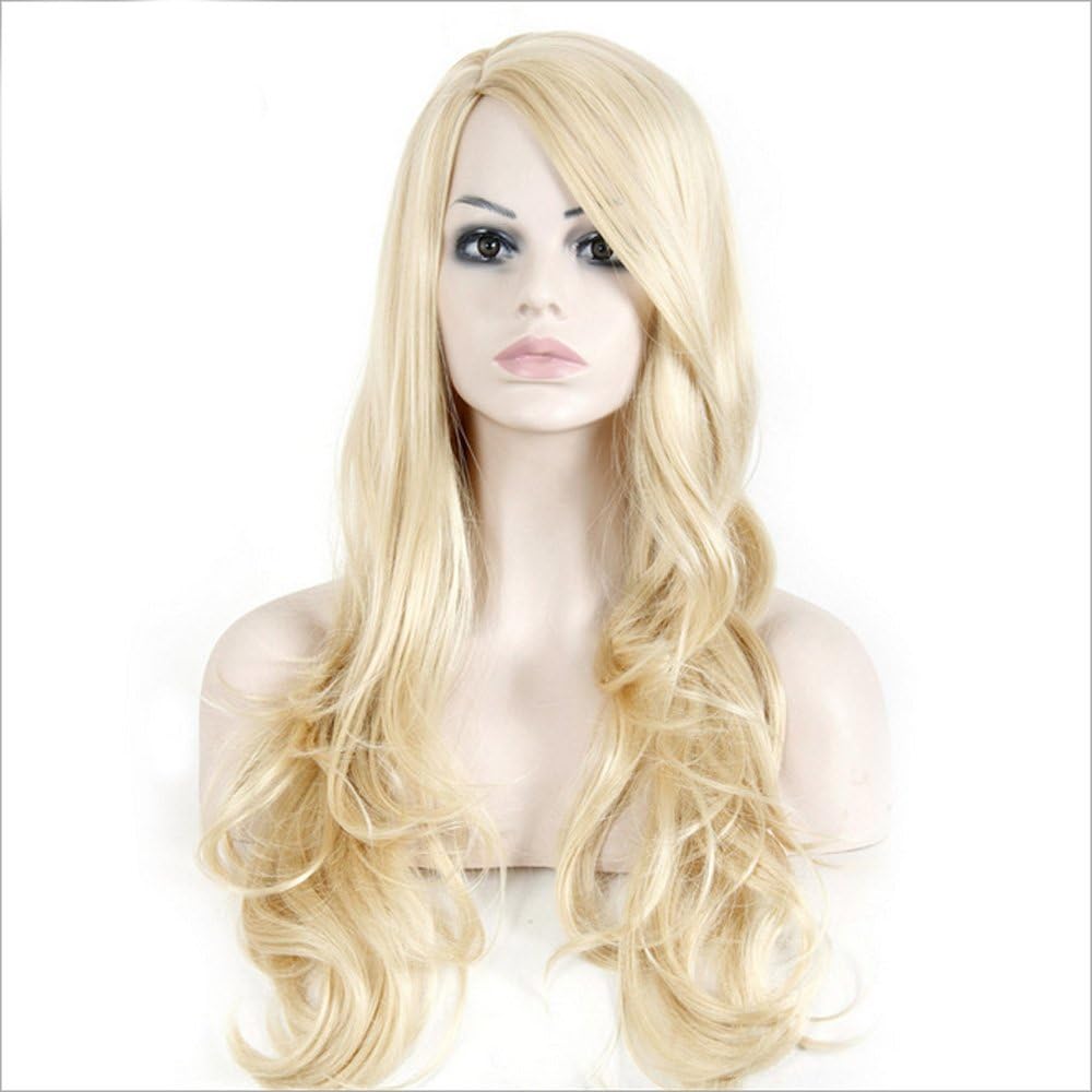 Girls/Ladies Cosplay Princess Wig Lucsious Blonde Body Wave Long Hair Wig Golden (Golden B)