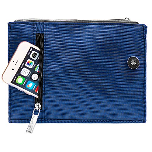 Blue adies Shoulder Bag Gadget Bag Fits Nikon SLR DSLR Cameras, Zoom Lens Accessory Pack - Thumbnail 2