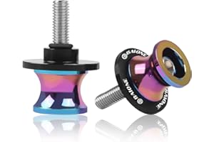 BAIONE 2PCS Motorcycle Swingarm Spools Sliders Universal for All M8-1.5 x 8mm Swing Arm Compatible with BMW Honda Suzuki Kawasaki CNC Aluminium Swing Arm Spools Screw (Colorful Purple)