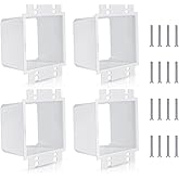 4pcs BE2-4 (2 Gang) Electrical Outlet Box Extender, Double Gang Box Extender with 16pcs Screws Power Switch Heavy Duty Plasti