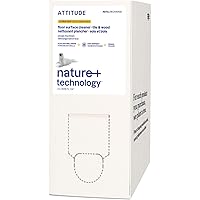 ATTITUDE Floor Cleaner Refill, EWG Verified, Streak-Free, Vegan & Plant-Based for Tile, Wood & Laminate Floors, Made in Canad