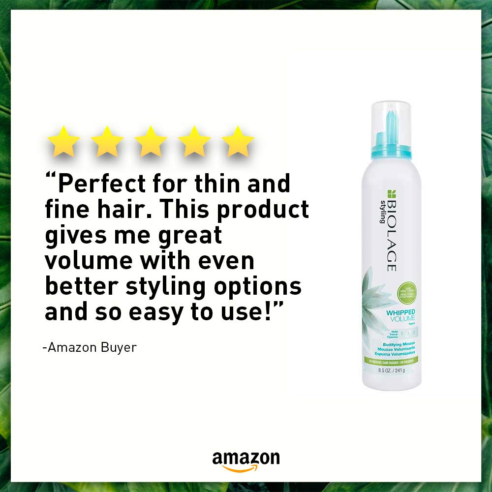 BIOLAGE Styling Whipped Volume Mousse | Provides Body, Control & Shine Leaving Hair With Natural Softness | Medium Hold | Paraben-Free | 8.5 Oz.: Premium Beauty