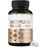 Methylene Blue Capsules, Pharmaceutical Grade High Purity for Cognitive & Cellular Support, Gluten-Free & Non-GMO (120 Capsules)