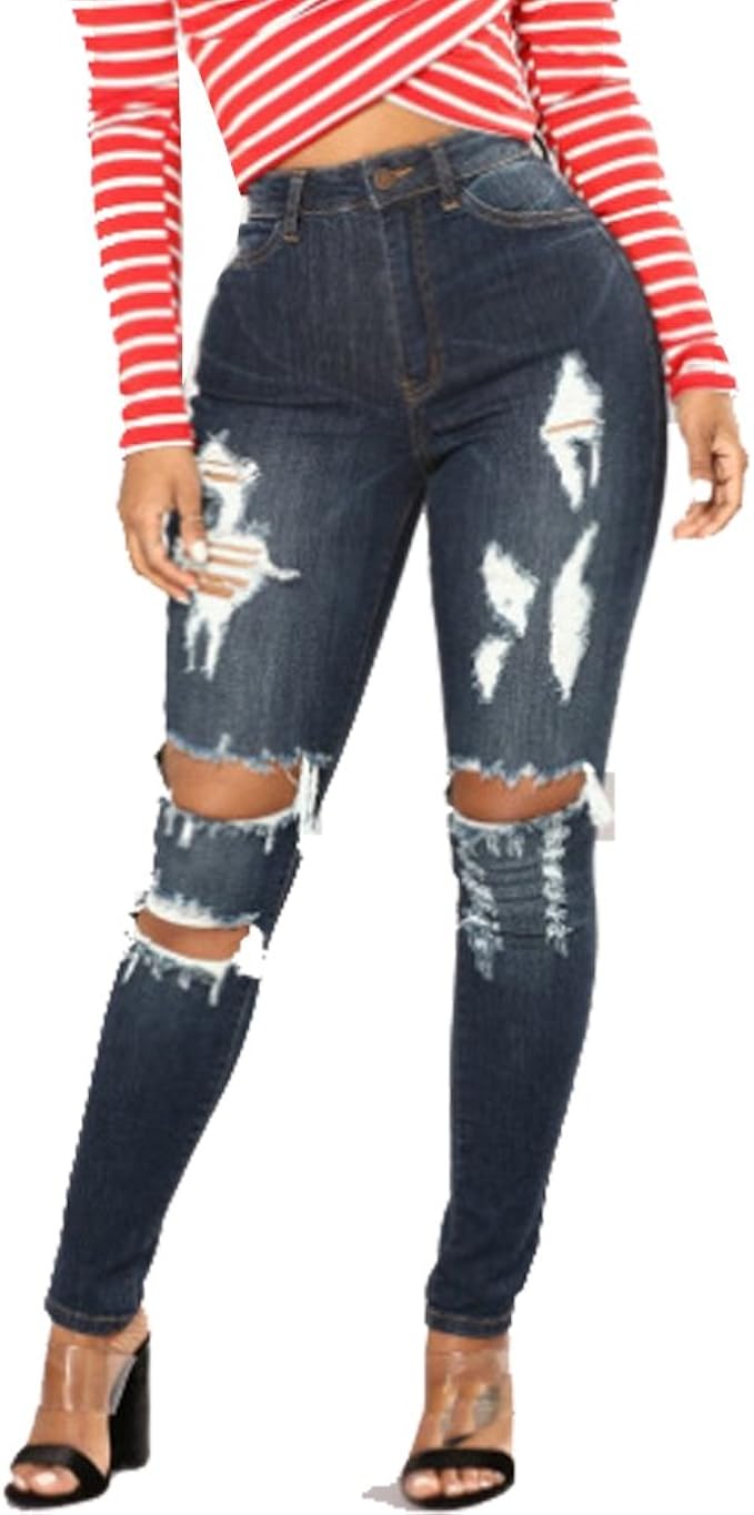 hole skinny jeans