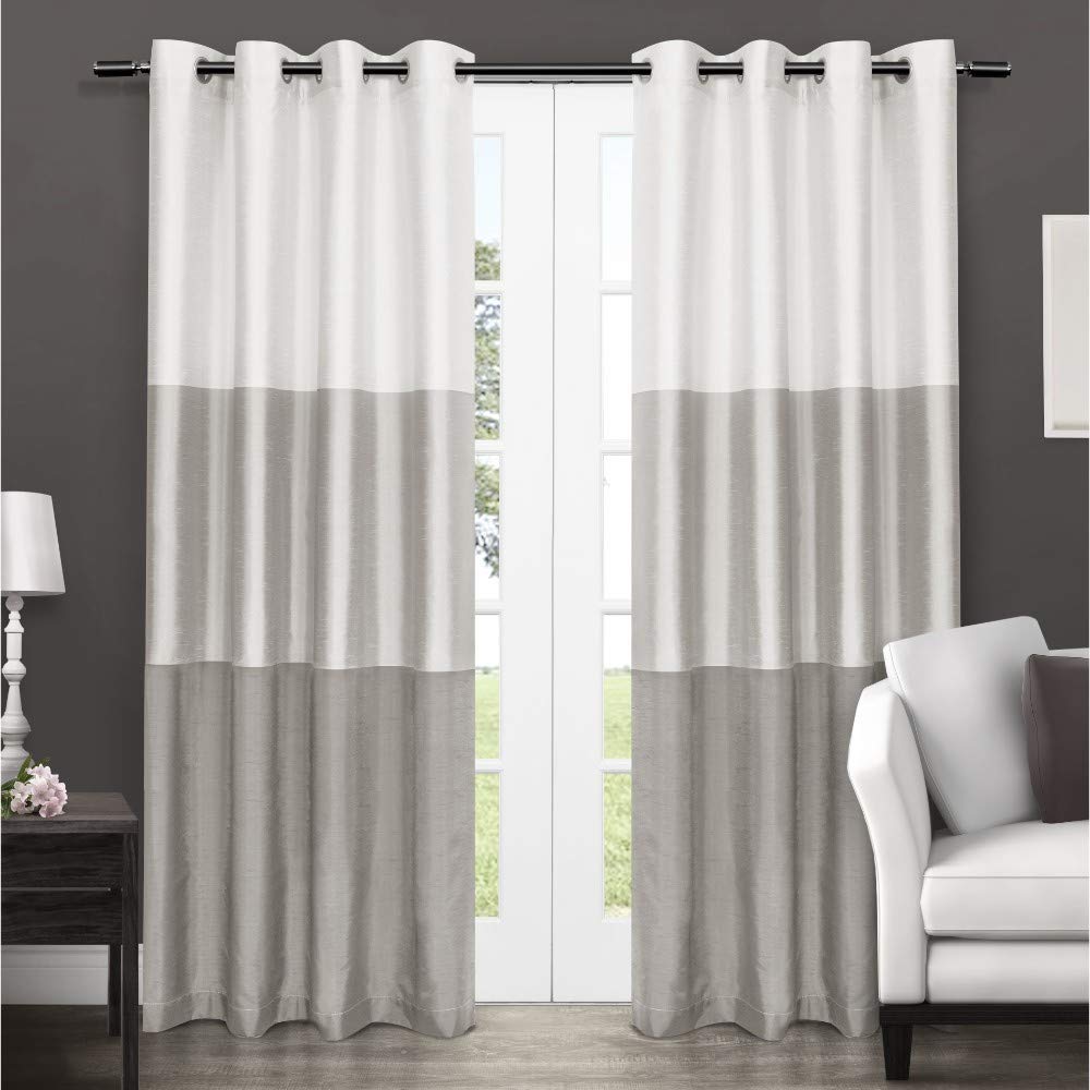 Exclusive Home Curtains Chateau Grommet Top Panel Pair, Dove Grey, 54x96, 2 Piece — image 1