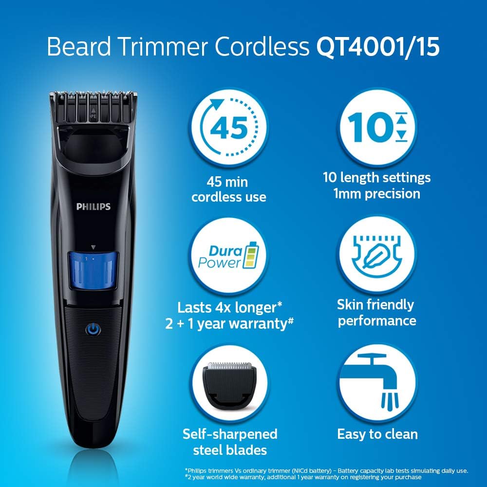 philips trimmer series 3000 qt4001