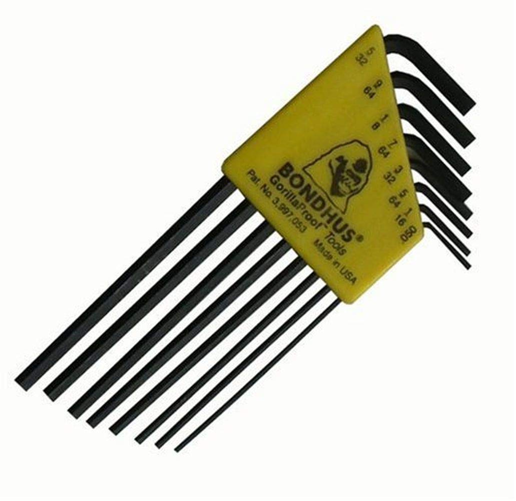 Bondhus, HLX8L HEX Key Set 0.050"-5/32", 12132