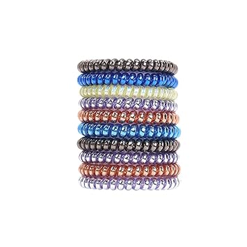 Amazon Com Ecurson 10pc Colors Women S Transparent Spiral Hair