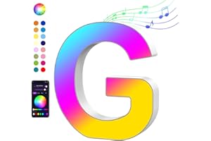 Light Up Letters LED Letter - Color Changing Alphabet Music Sync Sign Gifts for Girls Women Party Birthday Decorations APP Co