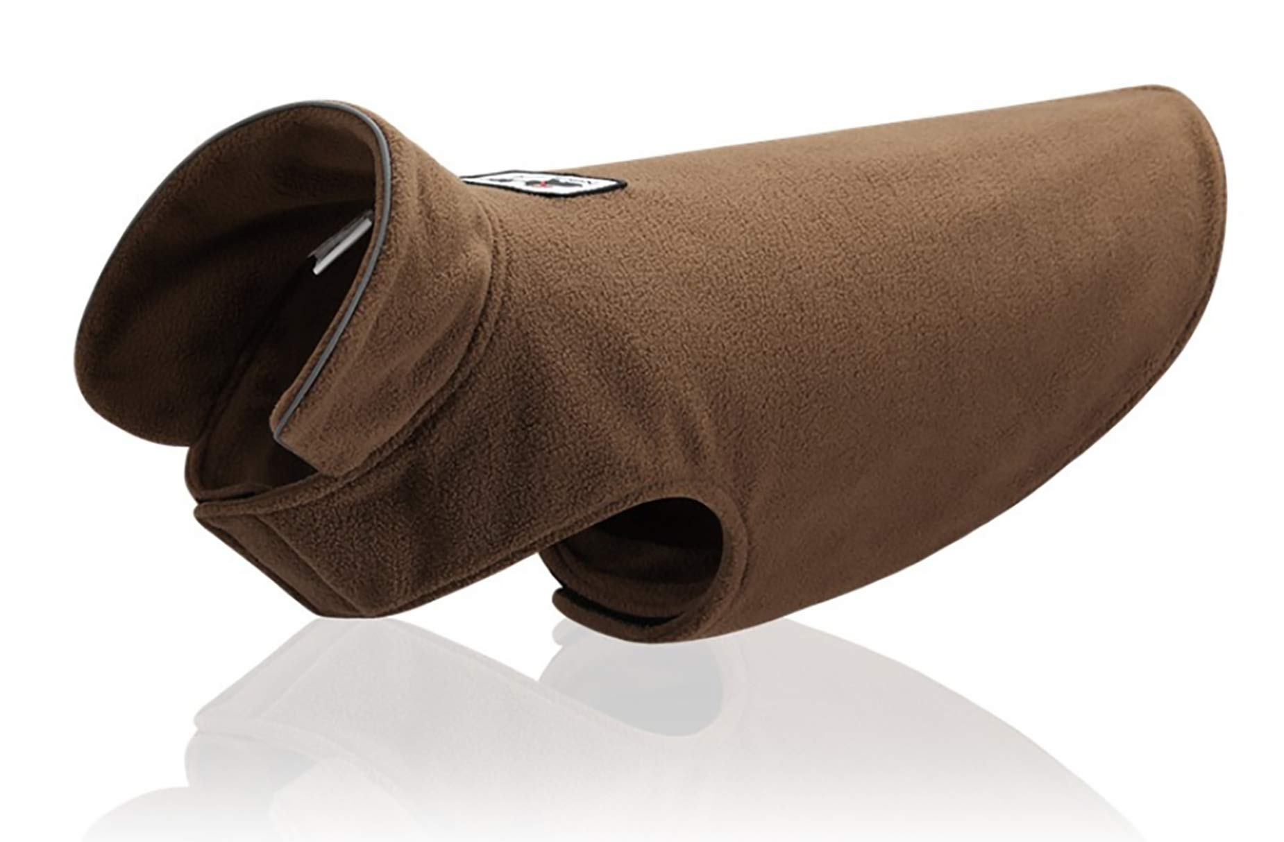 Morezi Cozy Fleece Dog Coats Puppy Clothes Elastic Belly Vest Waistcoat Winter Warm Jacket Reversible Dog Coat for Small Medium Large Dogs - Brown - XS