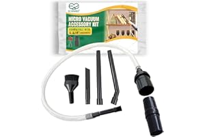 EZ SPARES 7PCS Micro Vacuum Attachment,Universal Vacuum Cleaner Attachment, Mini Micro Kit Keyboard Crevice Cleaning Tool Bru