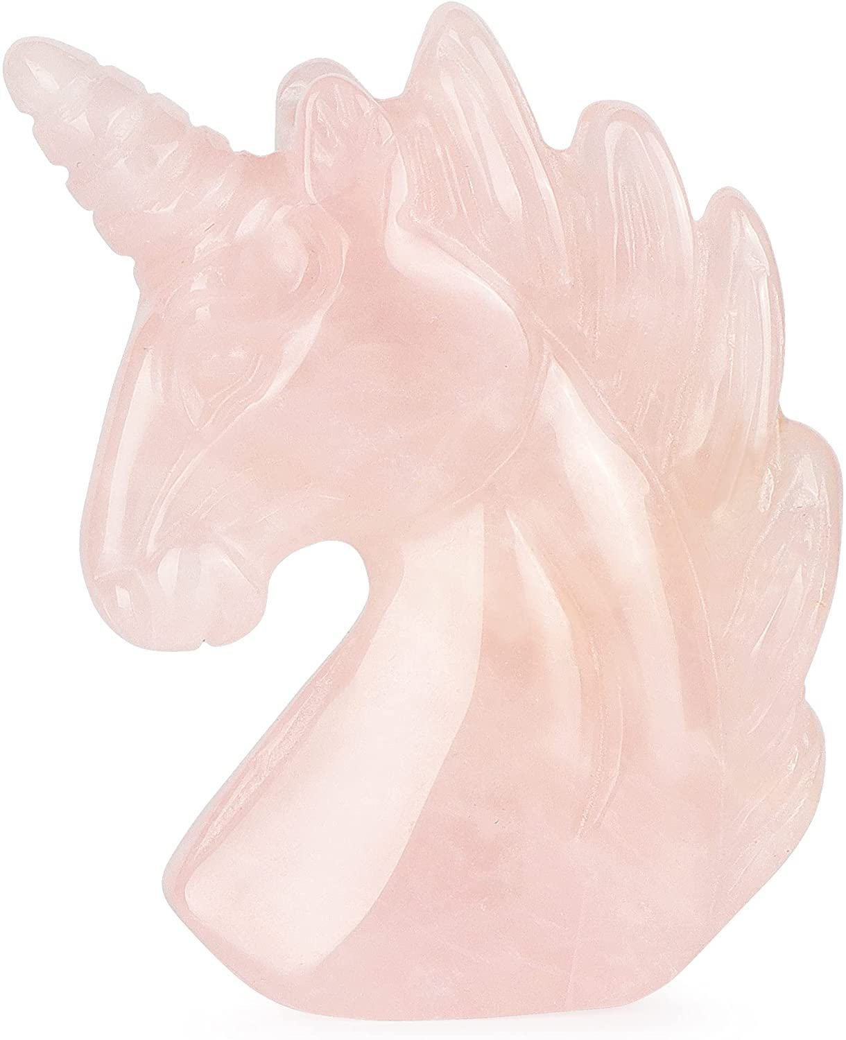 Artistone Rose Quartz Crystal Unicorn Statue 2 Inch Carved Crystals Gemstones Unicorn Ornament Healing Stone Collectibles Gifts Home Decor