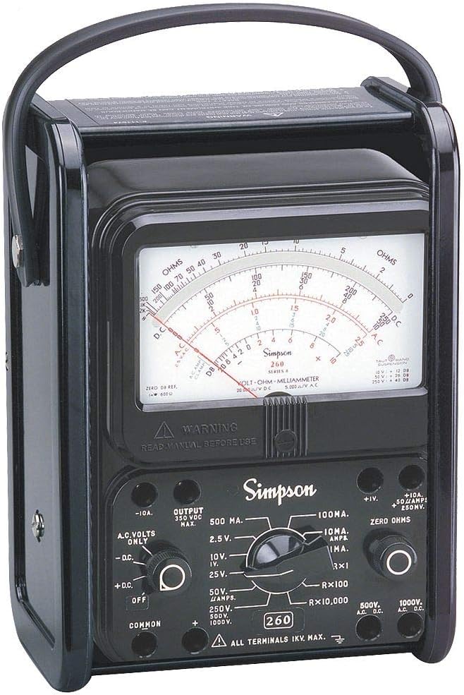 SimpsonElectric 12392 260-8PRT - Analog VOM, Relay Protected with Roll Top Case