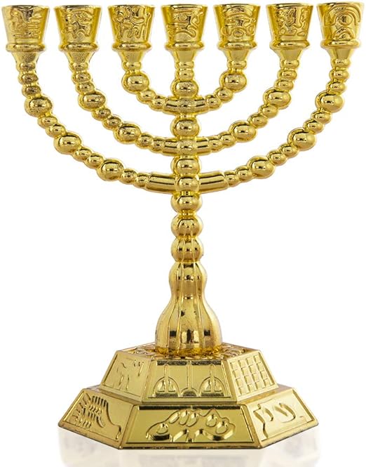 7Branch Menorah Candle Holder for Shabbat,Tabernacle, Home Decor