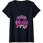 Squid Game Three Masked Guards V-Neck T-Shirt