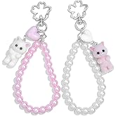 Nalefow Cute Pink Keychain,Fuzzy Cat Keychain Aesthetic Y2K KeychainStylish KeychainsAccessories