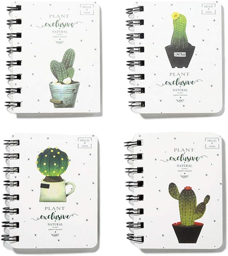 Fewxdsad Cute Cactus Daily Planner Notebook Spiral Notebook Diary Notepad Memo PadOffice Supplies