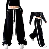 PEAINJ Wide Leg Sweatpants for Women Men Baggy Y2k Sweatpants Elastic Waist Drawstring Joggers Pants Hip Hop Clothes