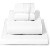 Mellanni Queen Sheets Set - 4 PC Iconic Collection Bedding - Hotel Luxury, Extra Soft, Cooling Bed Sheets - Wrinkle, Fade, Stain Resistant (Queen, White)