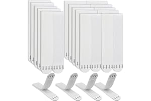 Wwinful Large Picture Hanging Strips Heavy Duty, 16-Pairs(32 White Strips with Adhesive) No Damage Wall Picture Hangers Without Nails