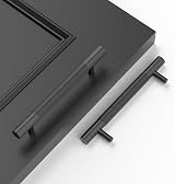 LONTAN 10 Pack Black Kitchen Cupboard Handles 128mm Hole Center 170mm view 8