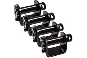 Mytee Products (4 Pack Weld On Winch for Flatbed Truck Trailer | Heavy Duty Strap Binders Tie Down Cargo Standard Winch