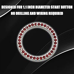 BEYPOVK 2 PCS Car Engine Start Button Crystal
