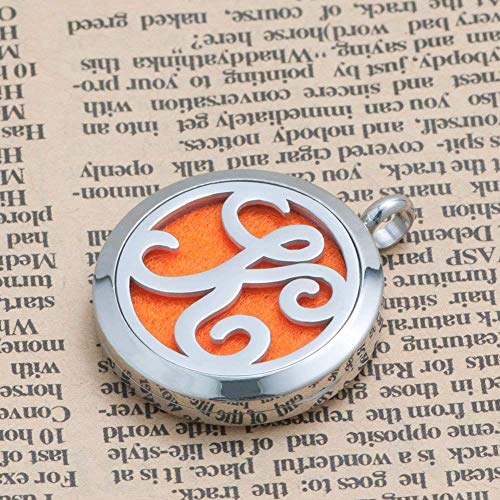 CLY Jewelry Love Name Alphabet Aromatherapy Essential Oil Diffuser Necklace Pendant Stainless 12 Pads
